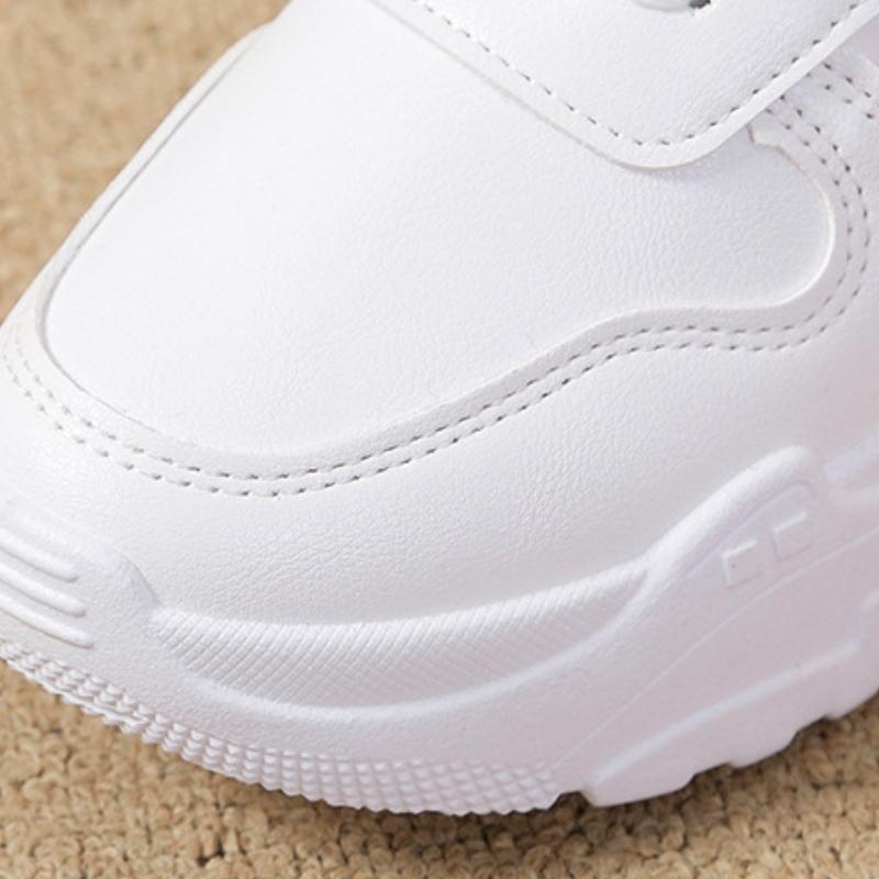 Женские повседневные высокие кроссовки — универсальная шнуровка, толстая подошва, нескользящая резиновая подошва, дышащее полиуретановое покрытие для всех сезонов