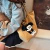 Suede Doll Tote Bag Large Capacity Shoulder Bag Female Doll Commuter Fashion Casual Underarm Bag