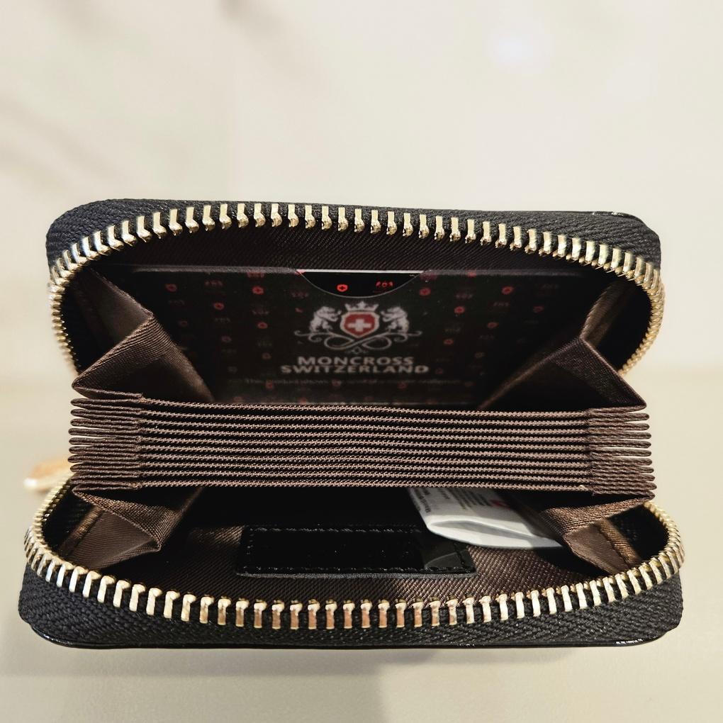 Moncross BK28097 Enameled Lightweight and Cute Accordion Zipper Card Wallet