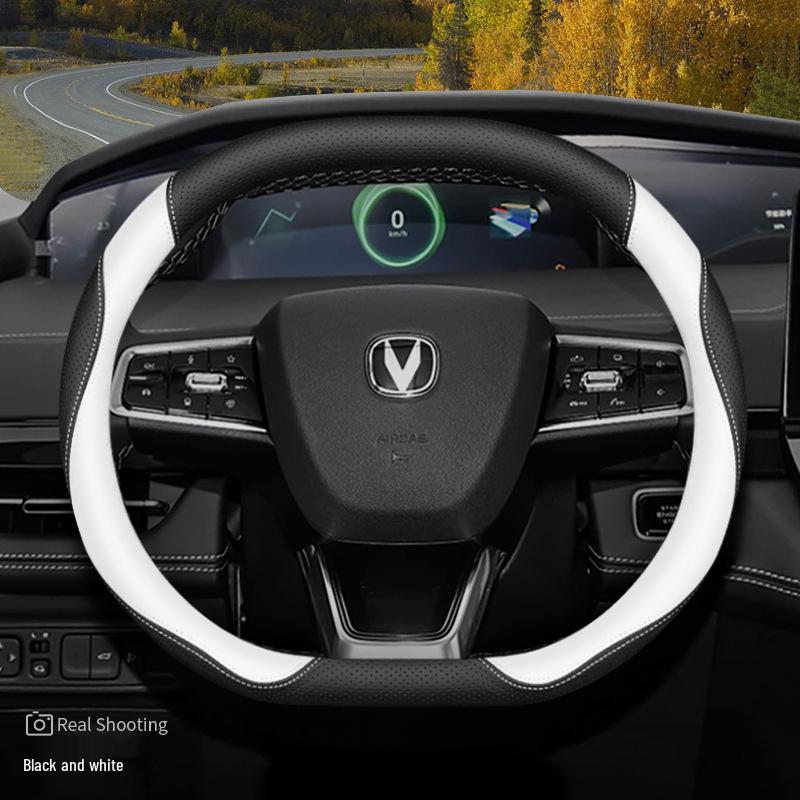Оригинальная кожаная оплетка руля для Changan UNIV, UNIK, CS55 Plus 2-го поколения