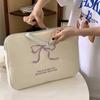 Cute Embroidered Bow Laptop Sleeve Handbags For Macbook Air Pro 11 13 14 15.6 Inch Cover For Ipad Pro 11 12.9 2024 Tablet Pouch