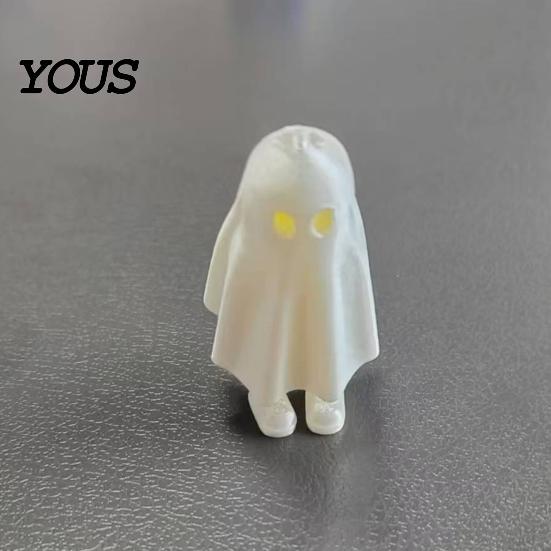 Жуткое Привидение Украшение 3D Печатная Хэллоуинская Фигурка, Статуэтка, Подвижные Суставы Матовая Белая Фигурка Игрушка-Антистресс, Настольное Украшение для Дома Офиса,