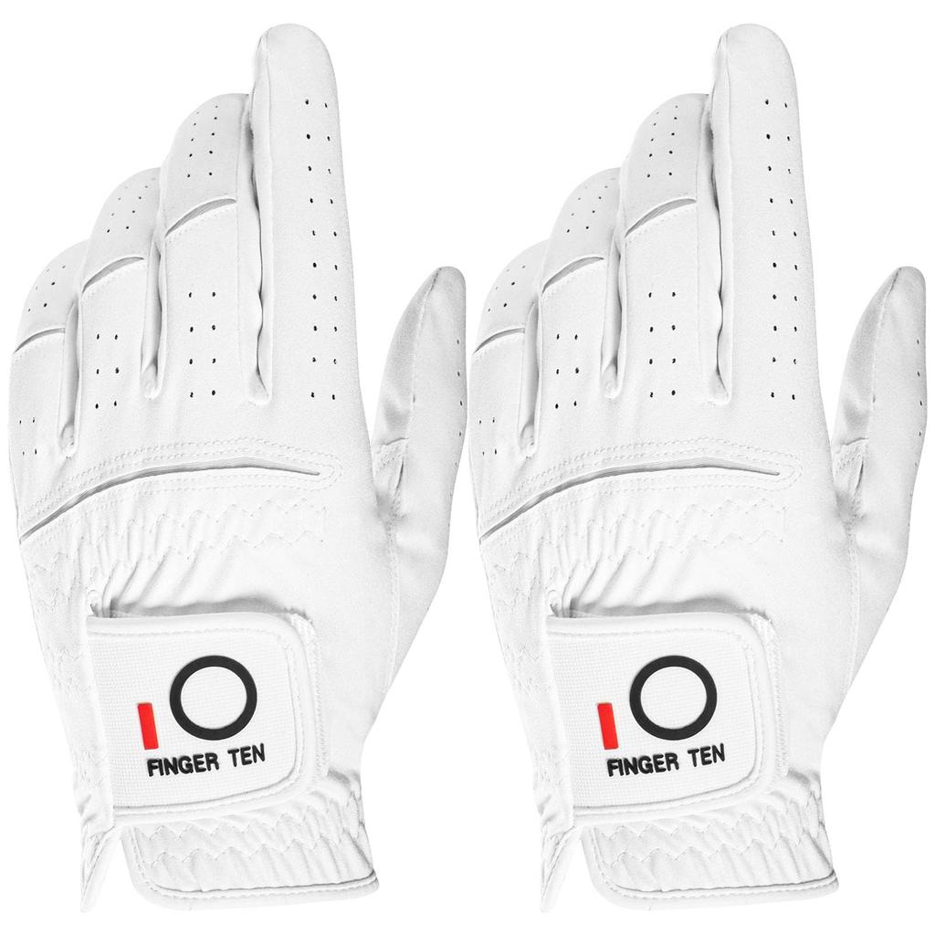 Men's Golf Gloves Set of 2 Ultra-fine fiber leather Fits