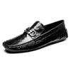 Bo Wei Мужская обувь Дышащая кожаная обувь Мужская обувь для вождения из натуральной кожи Doudou Shoes One Foot Business British Loafers Men
