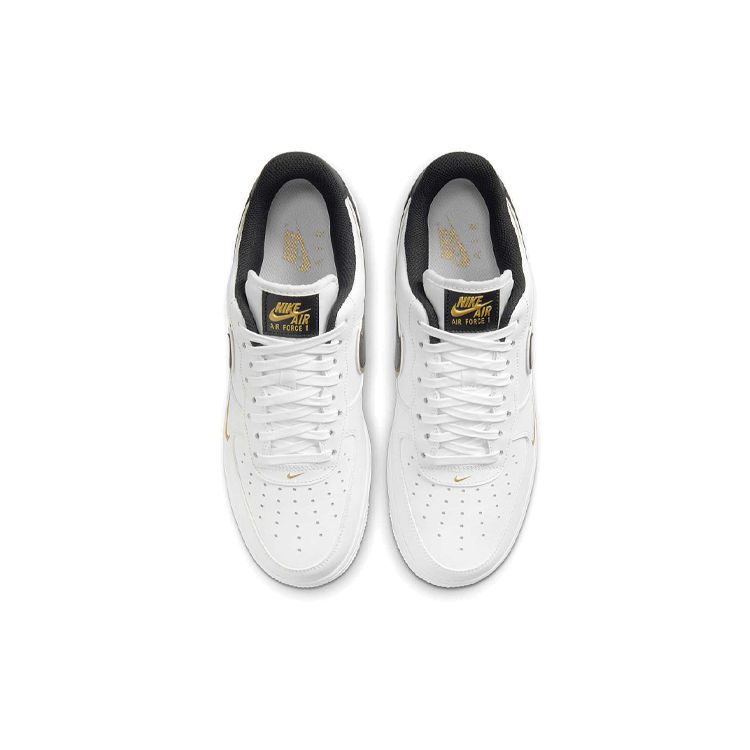 Nike Air Force 1 07 LV8 Metallic Swoosh Pack — белые мужские кроссовки с металлическим золотом, черные DA8481-100
