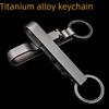 Titanium Alloy Keychain Belt Buckle with Light for Men's Casual Pants