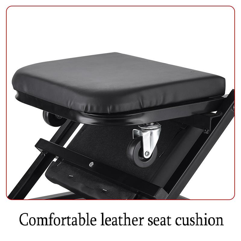 36-inch Folding Car Repair Bed Auto Maintenance Work Bench Chair Auto Workshop Bench Wheels Roller Car Creeper Seat Roller Seat