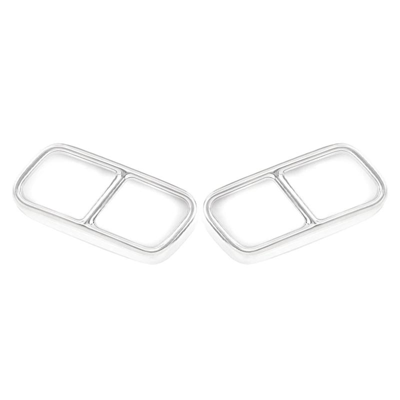 Car Tail Muffler Exhaust Pipe Output Cover Decor Trim For BMW F01 7 Series 730I 740I 750I 760I 2009-2014 Parts Accessories
