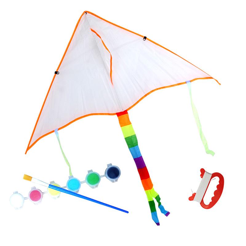 1Set Blank Kite Diy Children Education Painting Kite Easy To Fly Children Kite