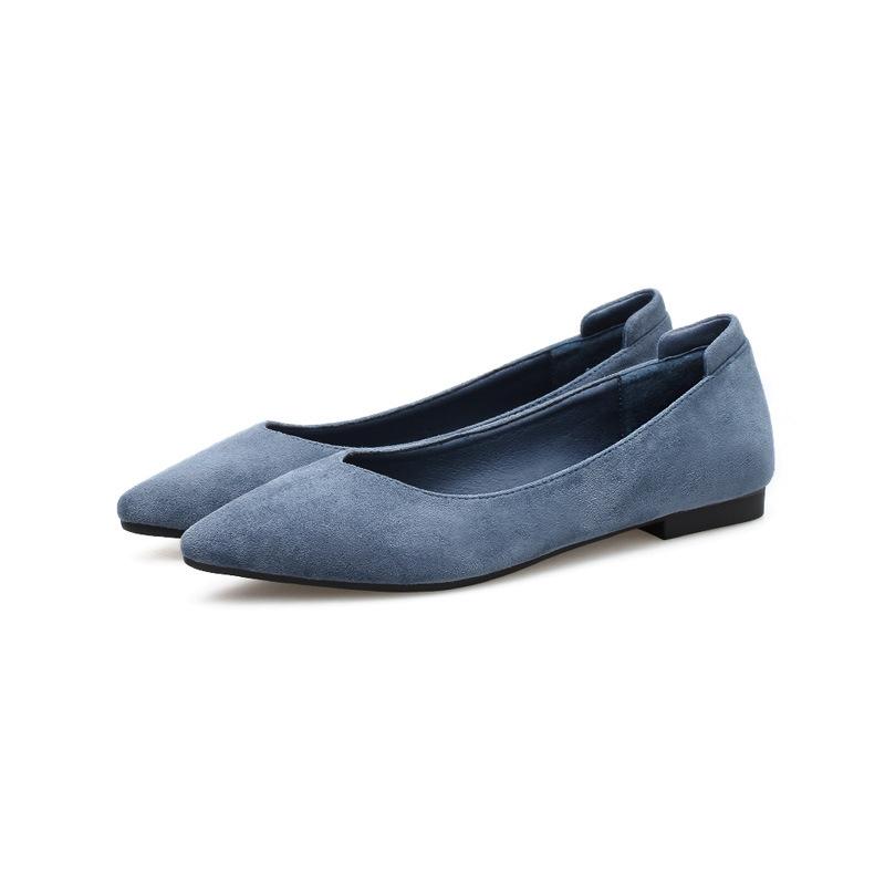 Women's Shallow Flat Shoes Pointed Platform Shoe 2024 Newest Summer Autumn Suede Leather Low Heeled Pumps Party Shoes Woman
