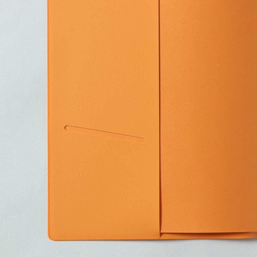 Rhodia Ежедневник формата А5, издание 2026 года, с месячным дневником A5 x с ПВХ Rhodia cf117385cv для блоков, "Месячный" (14.8 21см) Базовый" чехол, Оранжевый,
