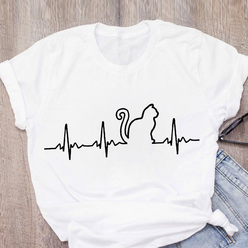 Женские футболки с кошачьим кофе, лапкой и клубникой, милый мультяшный топ, женская футболка, летняя забавная одежда, с круглым вырезом, женская футболка, топы, рубашки