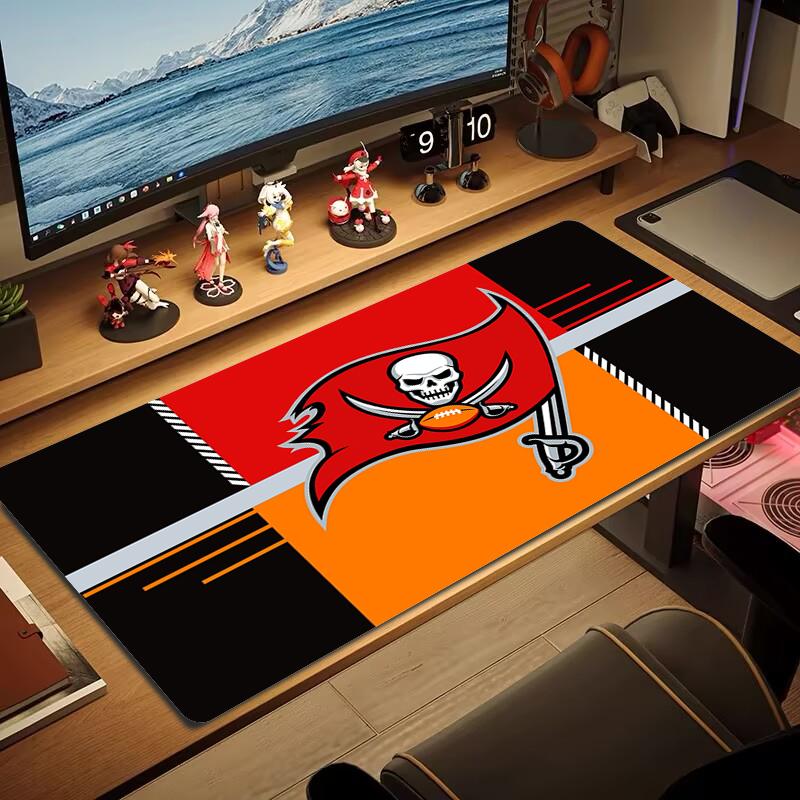 Коврик для мыши Tampa Bay Buccaneers Большой игровой коврик для стола Нескользящий коврик для ноутбука и планшета XXL Коврик для мини-ПК Игровой коврик с заблокированным краем