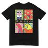 Поп-арт персонажи Smiling Friends, сетка, смешной мультяшный T-shirt