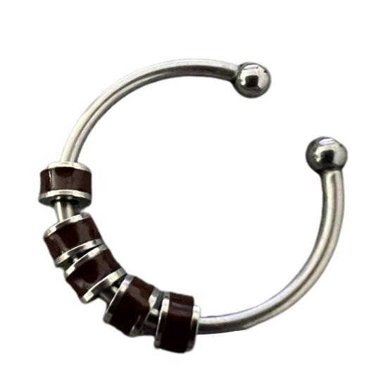 Открытое кольцо, регулируемое тонкое мастерство, облегчение беспокойства, с эмалированной бусиной, украшение для открытия, аксессуар унисекс