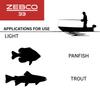 Zebco 33 Micro Trigger Spincast Fishing Reel Size 10 Reel Changeable Right or Left Handed Retrieval Bite Alert All Metal Gear with 4lb Zebco Cajun