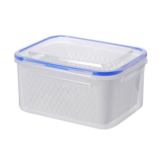 Контейнер для хранения продуктов в холодильнике, коробка для хранения фруктов со съемным дуршлагом, органайзер для холодильника для салата, ягод, овощей, для сохранения свежести