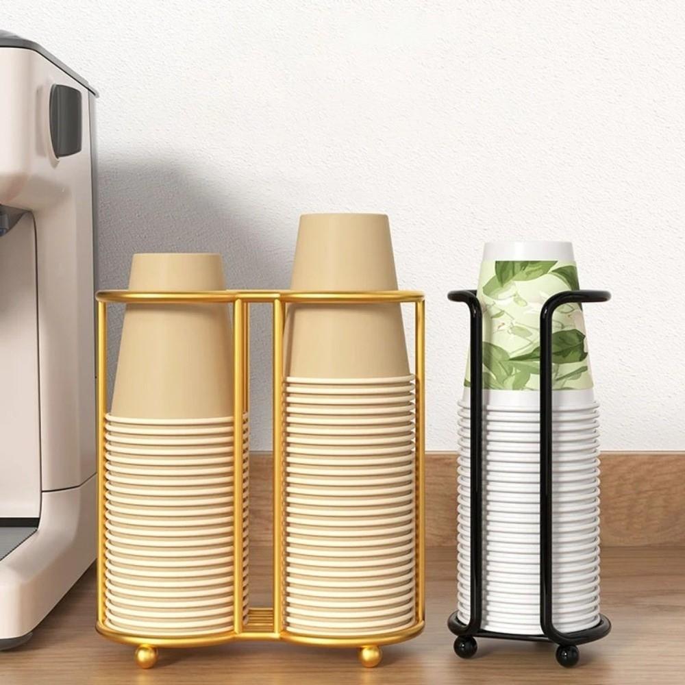 Multifunctional Paper Cup Holder Stainless Steel Paper Cup Organizer Office