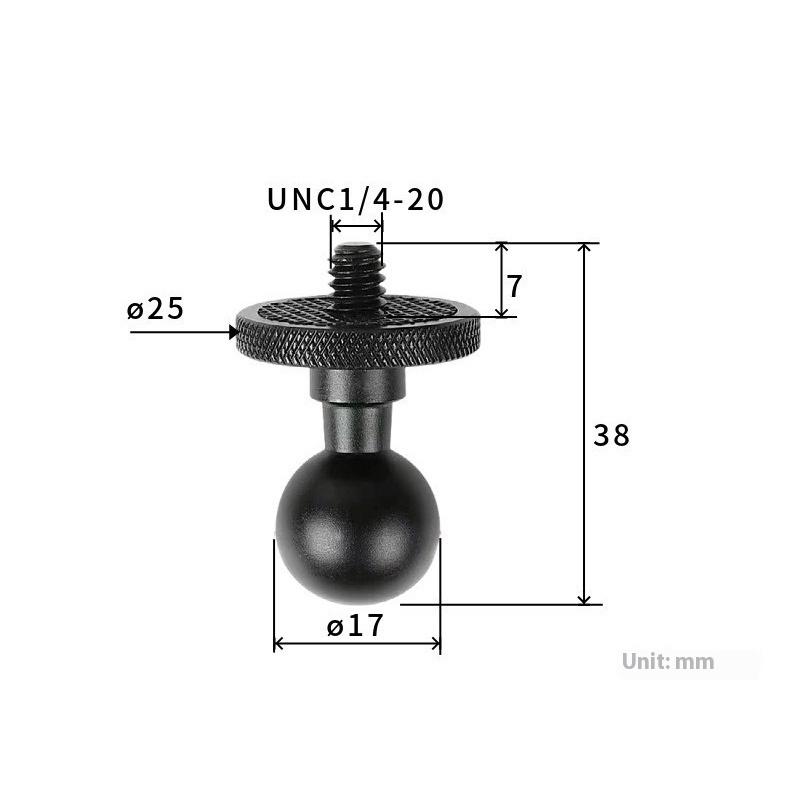 1/3 шт. Для 13 12 Insta360 Action 5Pro Pocket 3 Держатель Разъем Соединитель Руки Подставка для Телефона 17 мм Шаровая Головка Адаптер Крепление 1/4" Винт