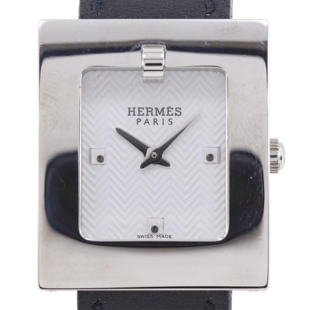 Hermes Наручные часы Часы BE1.110 Белый циферблат Нержавеющая сталь/кожа Кварцевые Аналоговый дисплей Женские Б/у