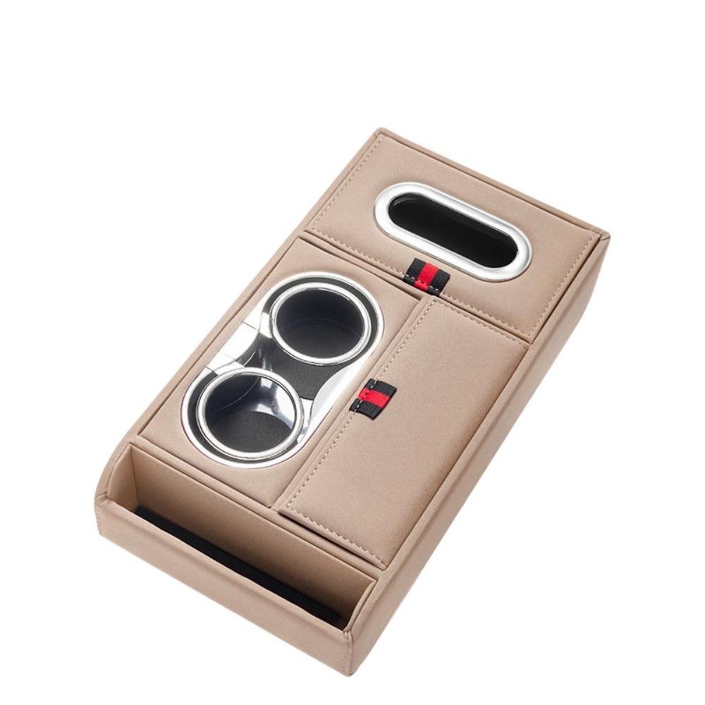 PU Leather Car Armrest Cushion Arm Rest Height Pad Phone Storage Box Car Interior Tissue Box Auto