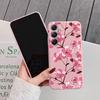 Чехол для телефона с розовыми цветами для iPhone 15 Samsung S25 Ultra A55 S24 FE A16 Xiaomi Redmi Note14 13 Pro 14C Huawei Honor 200 Realme противоударный матовый чехол