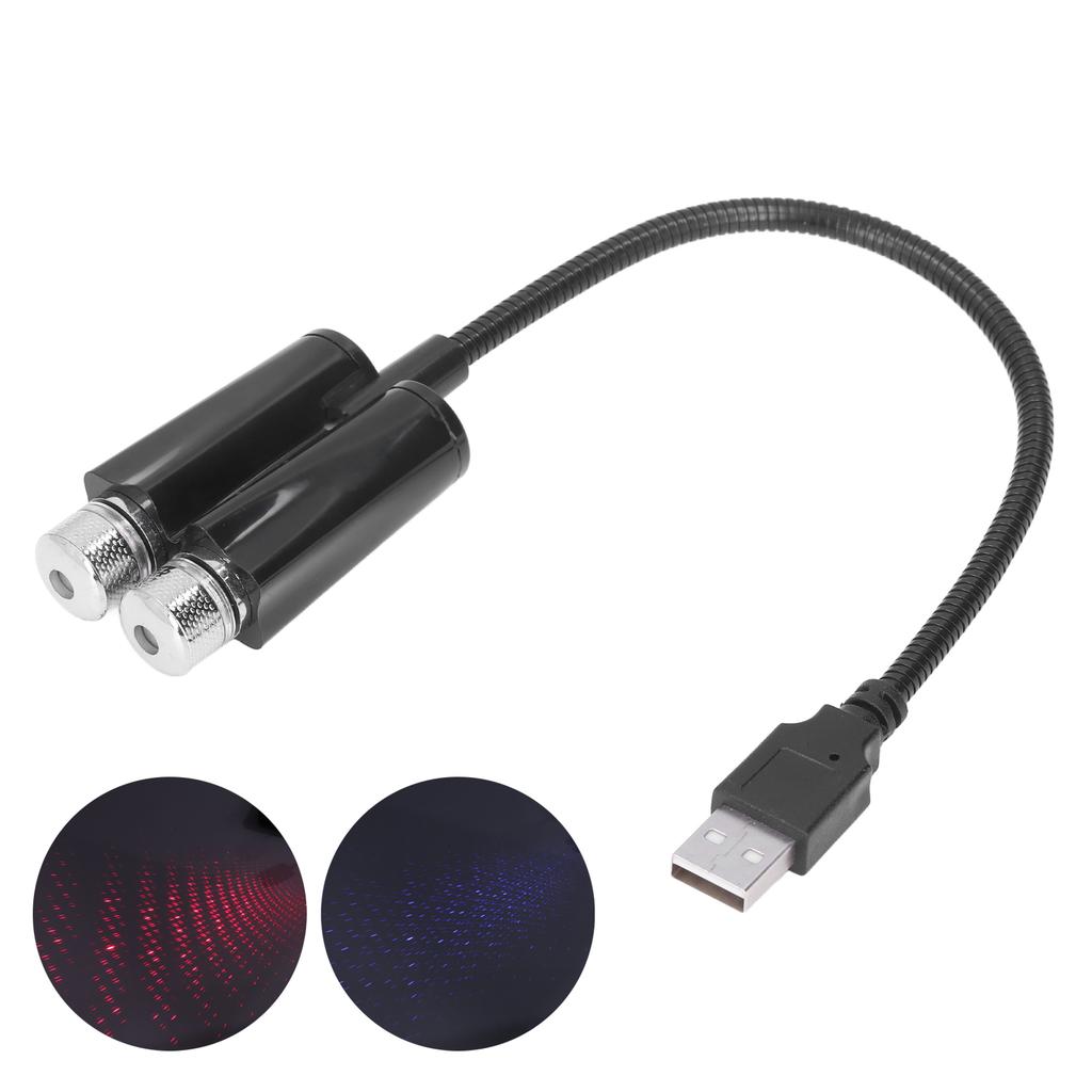 Автомобильный USB Проектор Подсветки Красный Синий Подсветки Подключи и Играй Свободный Изгиб Гибкий Без Голосового Управления