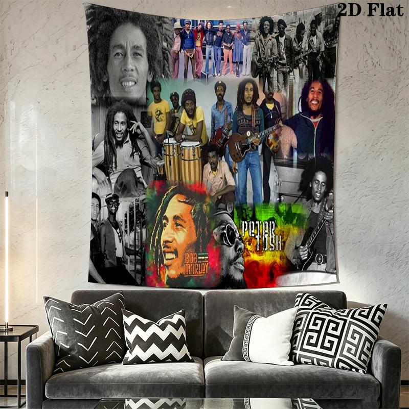 Abstract Guitarist Tapestry Urban Art Vibes Tapestry Background Cloth Fashion Print Home Decor Wall Covering Decoration Soft