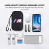 KHQB5 For BMW Car Logo Digital Storage Bag Data Cable Travel Storage Purse Emblem Accessories X1 X2 X3 X4 X5 X6 X7 G20 G30 6GT E46 E90