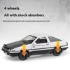 1:Модель автомобиля из сплава 30AE86, крутой звук и свет, сильная возвратная сила, четырехколесная амортизация, изысканное настольное украшение
