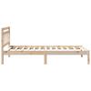 Brown Bed Frame 90 x 200 cm Solid Pine Wood