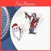 Personalized Creative Cartoon Led Christmas Santa Claus Brooch Decorative And Functional Alloy Accessory