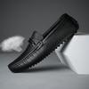 Мужская повседневная обувь, роскошные мужские лоферы из натуральной кожи, мокасины, удобные туфли на плоской подошве, мужские дышащие туфли для вождения, черные кроссовки