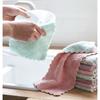 Coral Fleece Towel Kitchen Dishcloth Double-sided Two-color Printed Cloth Thickened Absorbent Cleaning Cloth Scouring Pad