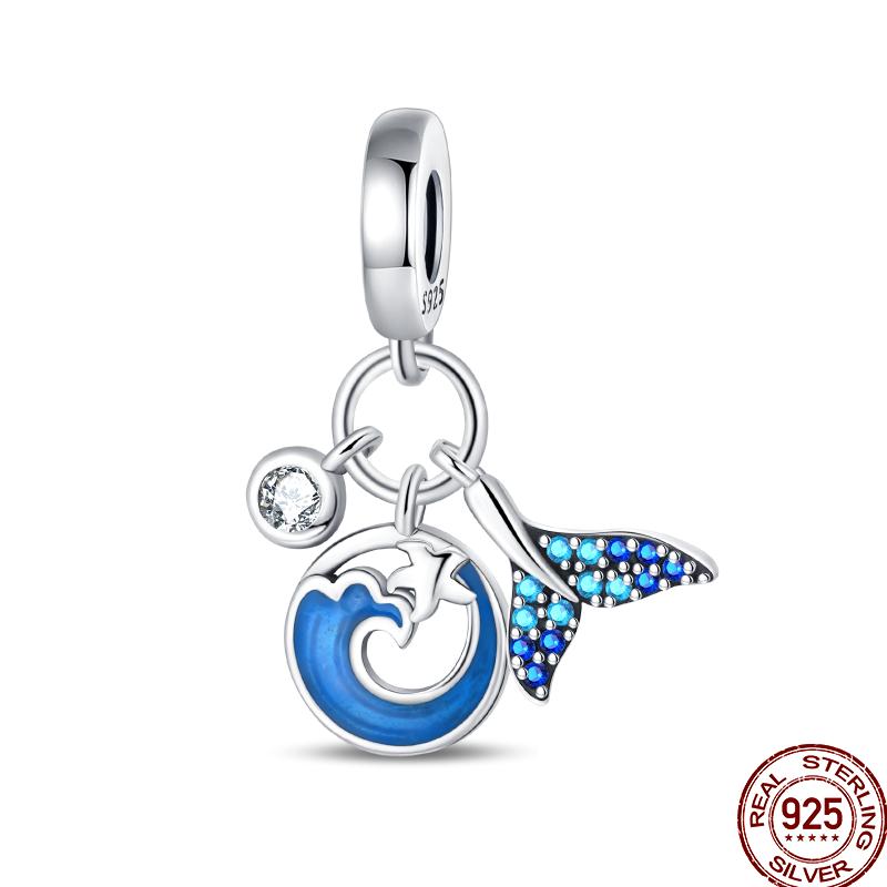 Медный пляж Океанский отпуск Напиток Шарм Морская звезда Бусины Подходят для Пан Оригинальный браслет Сделай сам Праздничные украшения Подарок