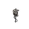 Magic Snake Stick Brooch Black/Gold/Silver Color World Health Organization Pin Metal Badge for Doctor Nurse Lapel Friend Jewelry