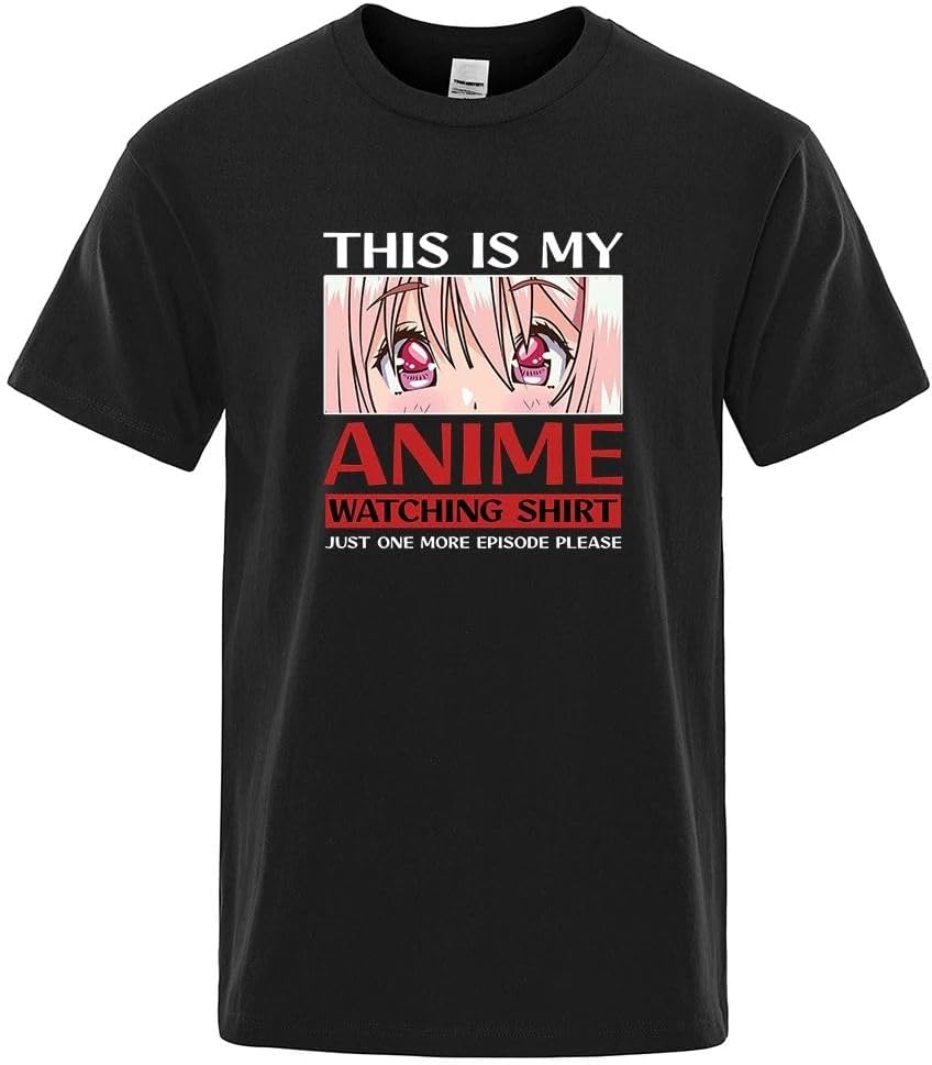 This is My Anime T Shirt for Men Printed Hip Hop Streetwear Mens T Shirts Basic
