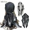 High-quality Luxurious Silk Scarves Headband Scarfs Neck Scarf For Women Chain Silk Scarf Women's Decorative Shawl