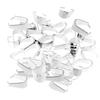 100 Pieces Silver Pendant Pinch Bails Connector Clasps Jewelry DIY Findings