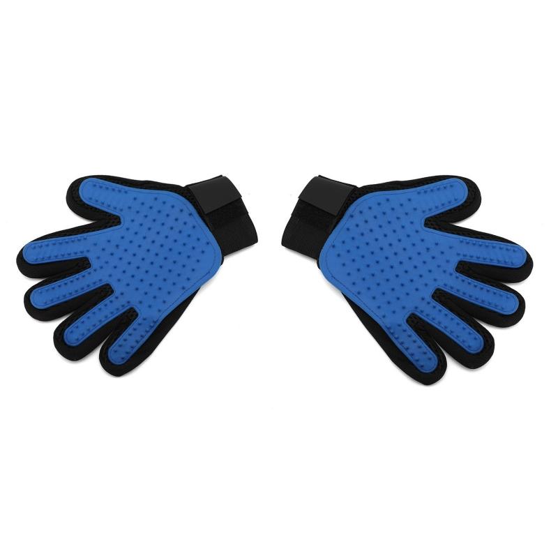 Pet Hair Removal Glove a Pair Double-sided Universal for Cats Dogs Wet Dry Use Brushes Bathes Soft Effortlessly Removes Fur