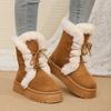 Fashion Women Snow Boots 2025 New Thickened Fluff Comfortable Ankle Boots Outdoor Warm Platform Shoes Women Winter Fashion Plush Boots