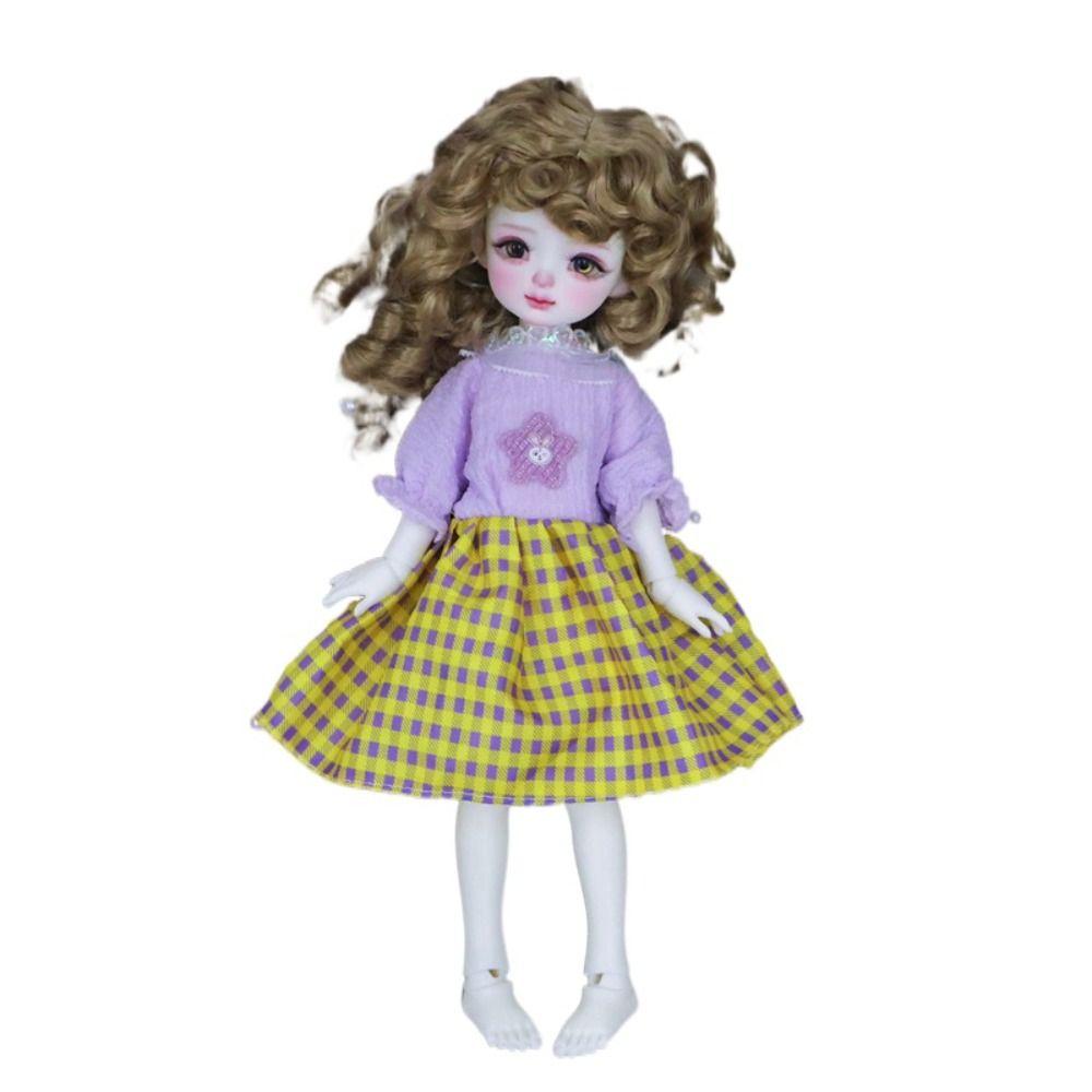 Retro 30cm Doll Clothes Cute Dress Pajamas Trendy Girl Toy Gift (Only Sell clothes)