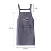 Cute Cotton Kitchen Apron Household Oil-Proof Coffee Chef Hand Wipe Apron With Big Pocket Women Baking BBQ Accessories