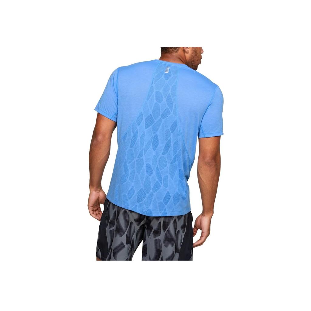 Under Armour Мужская футболка с принтом логотипа, круглым вырезом, коротким рукавом, топ Глубокий небесно-голубой 1350096-465