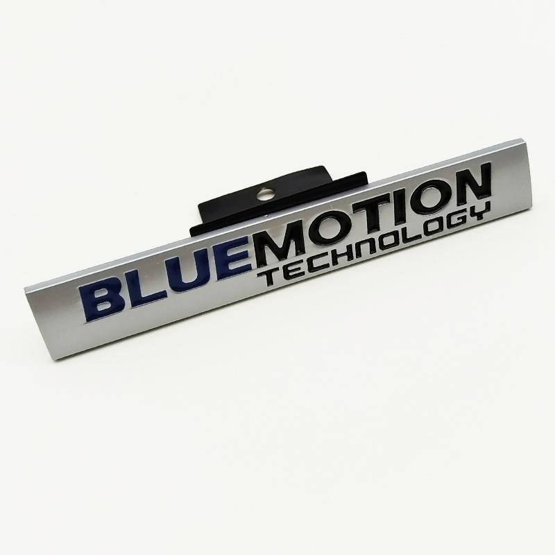 3D Metal JK29 Logo Bluemotion Emblem Car Front Grill Badge Rear Trunk Sticker for VW Blue Motion Sticker Accessories