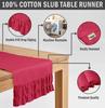 Vargottam Розовый домашний декор, стильная свадебная вечеринка, праздничный декор для сервировки стола, сплошная дорожка для стола с двойной оборкой - 14 x 108
