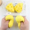 Сквиш-квадрат Сырная пищалка Мягкая игрушка для снятия стресса Зажимающая сырная липкая игрушка с медленным отскоком Рождественский подарок