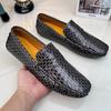 Fashion New Loafers Men Handmade Leather Loafer Casual Driving Flats Slip-on Shoes Luxury Comfy Moccasins Black Loafers Shoes for Men