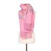 Lindsay Pink Scarf with Colorful Floral Embroidery 70x180cm Mixed BURTON OF LONDON