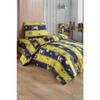 Комплект двойных пододеяльников желтого, темно-синего цвета с рисунком из джерси
